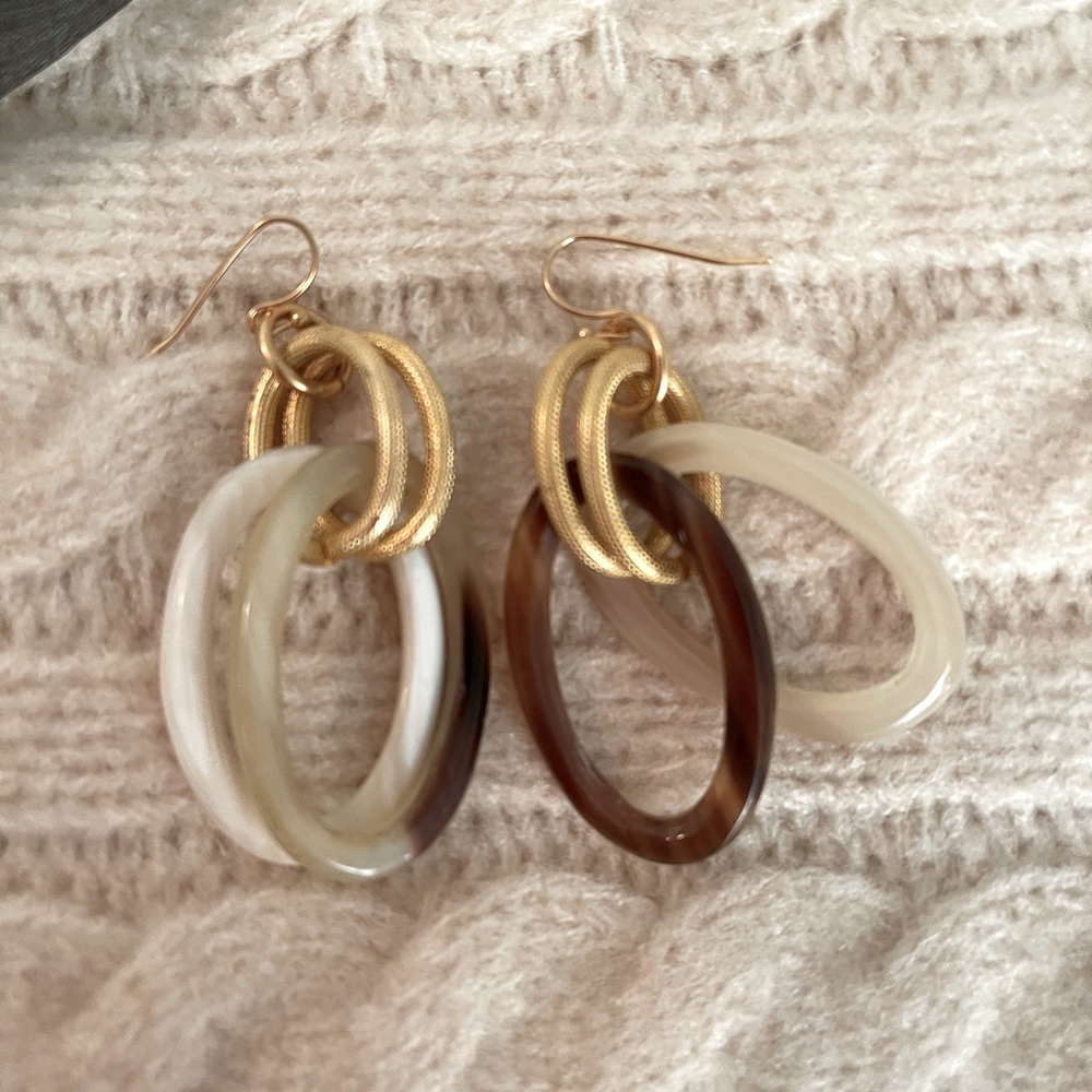 Earrings made of antler or bone 2 inches